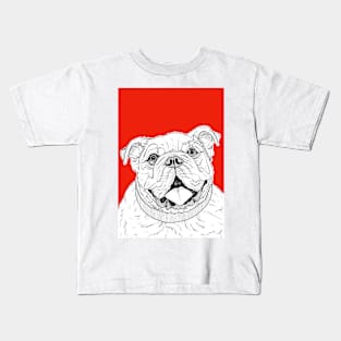Bulldog Portrait Kids T-Shirt
